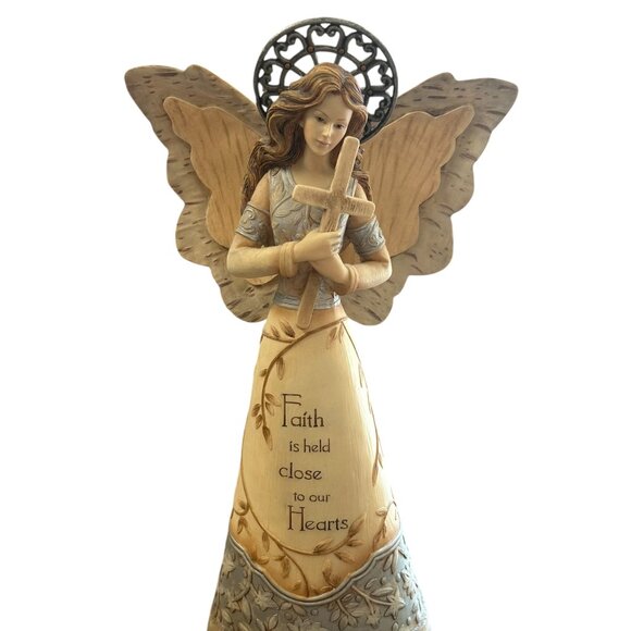 Elements Resin Tall Angel Barbara McDonald Faith Figurine - Picture 1 of 6